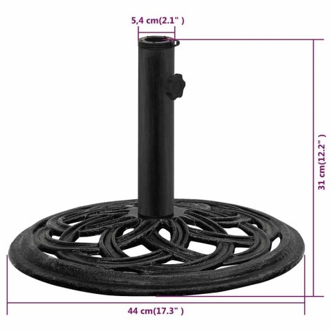 PODSTAWA POD PARASOL CZARNA 44X44X31CM ŻELIWO