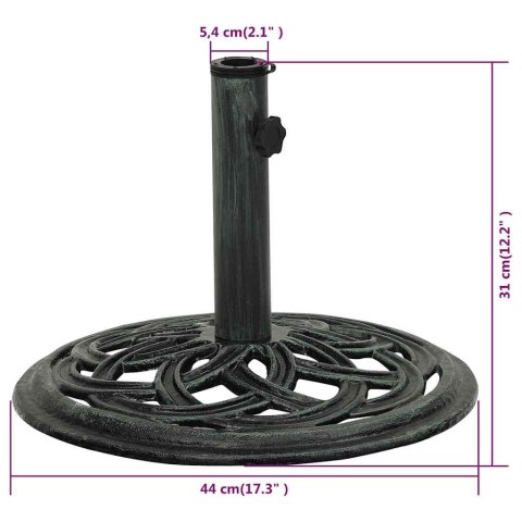 PODSTAWA POD PARASOL ZIELONA 44X44X31CM ŻELIWO