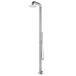 PRYSZNIC OGRODOWY 225CM STAL NIERDZEWNA 304 INOX DESZCZOWNICA 25CM SŁUCHAWKA
