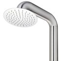 PRYSZNIC OGRODOWY 225CM STAL NIERDZEWNA 304 INOX DESZCZOWNICA 25CM SŁUCHAWKA