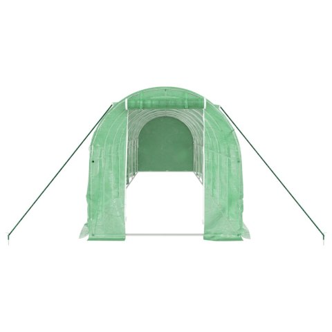 SZKLARNIA ZE STALOWĄ RAMĄ ZIELONA 16M² 8X2X2M