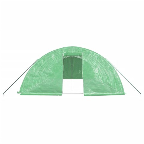 SZKLARNIA ZE STALOWĄ RAMĄ ZIELONA 40M² 8X5X2,3M