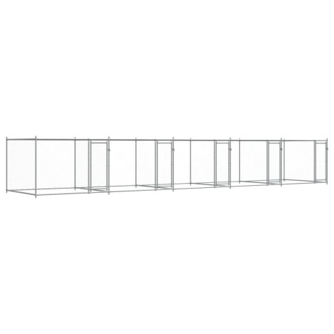 KLATKA DLA PSA Z DRZWIAMI SZARA 10X2X1,5M STAL