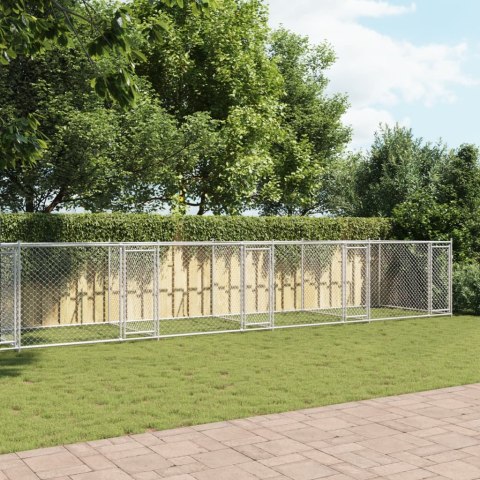 KLATKA DLA PSA Z DRZWIAMI SZARA 10X2X1,5M STAL