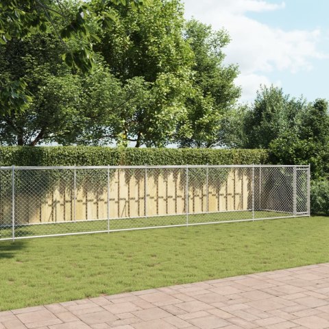 KLATKA DLA PSA Z DRZWIAMI SZARA 10X2X1,5M STAL