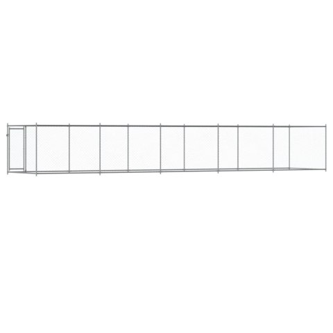 KLATKA DLA PSA Z DRZWIAMI SZARA 10X2X1,5M STAL