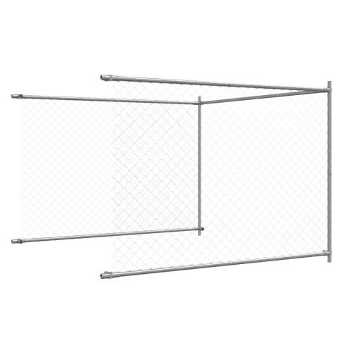 KLATKA DLA PSA Z DRZWIAMI SZARA 10X2X1,5M STAL