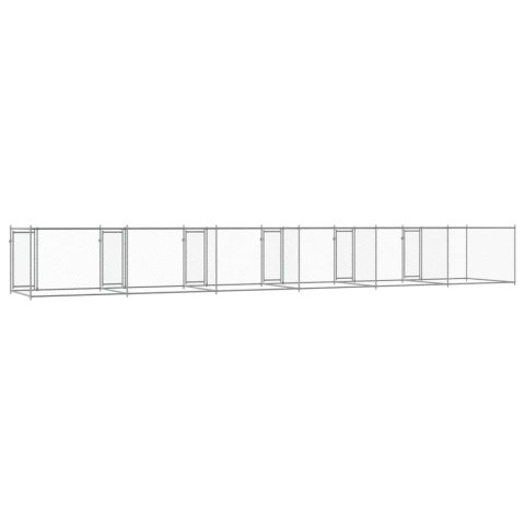 KLATKA DLA PSA Z DRZWIAMI SZARA 12X2X1,5M STAL