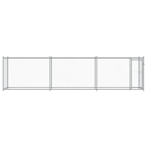 KLATKA DLA PSA Z DRZWIAMI SZARA 6X2X1,5M STAL