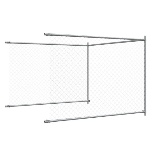 KLATKA DLA PSA Z DRZWIAMI SZARA 6X2X1,5M STAL