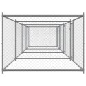 KLATKA DLA PSA Z DRZWIAMI SZARA 8X2X1,5M STAL