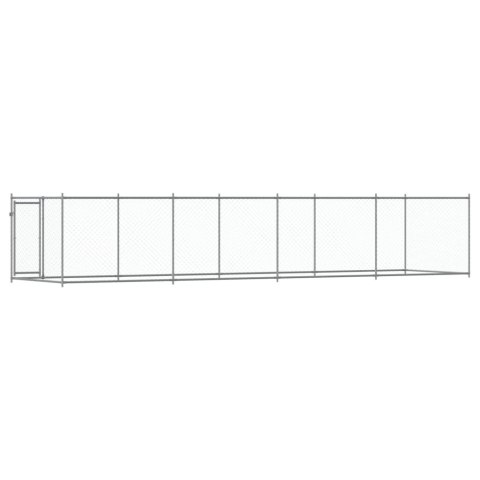 KLATKA DLA PSA Z DRZWIAMI SZARA 8X2X1,5M STAL