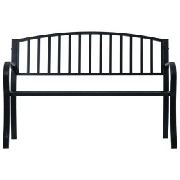 ŁAWKA OGRODOWA CZARNA 120CM STALOWA
