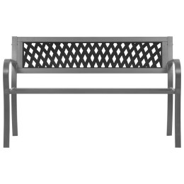 ŁAWKA OGRODOWA CZARNA 120CM STALOWA