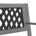 ŁAWKA OGRODOWA CZARNA 120CM STALOWA