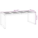 DŁUGI STÓŁ OGRODOWY 200X90X75CM AKACJA – SOLIDNE DREWNO I METAL