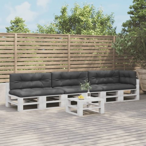 PODUSZKI NA PALETY 7 SZT. ANTRACYTOWE TKANINA