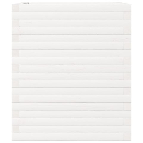 DONICA OGRODOWA BIAŁA 60X60X68,5CM LITE DREWNO SOSNOWE