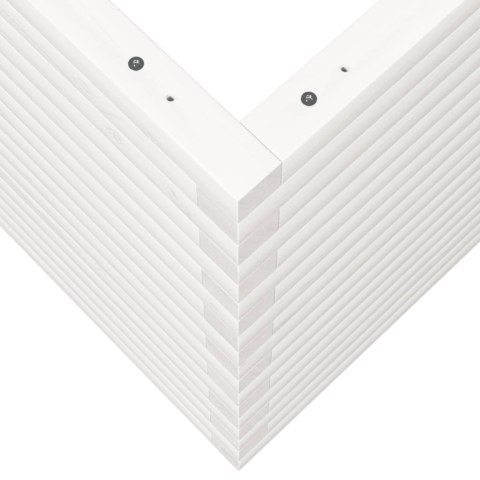 DONICA OGRODOWA BIAŁA 60X60X68,5CM LITE DREWNO SOSNOWE