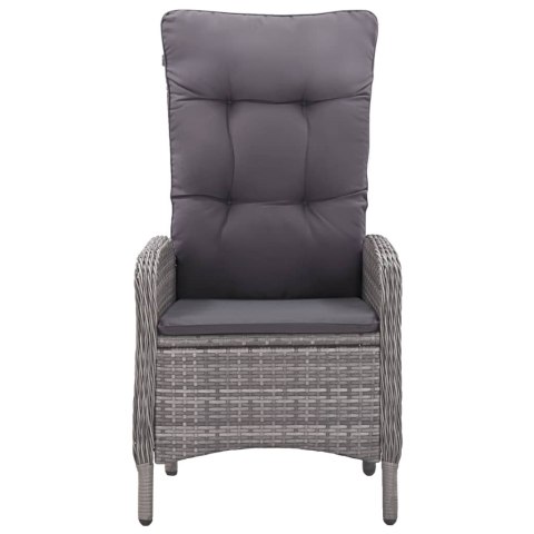 3-CZĘŚCIOWY ZESTAW MEBLI OGRODOWYCH SZARY