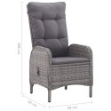 3-CZĘŚCIOWY ZESTAW MEBLI OGRODOWYCH SZARY