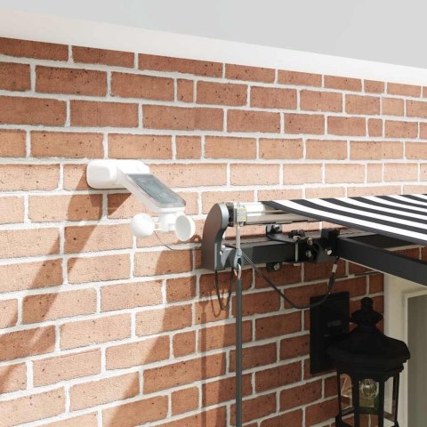 AUTOMATYCZNA MARKIZA Z LED ANTRACYTOWO-BIAŁA 500X300CM