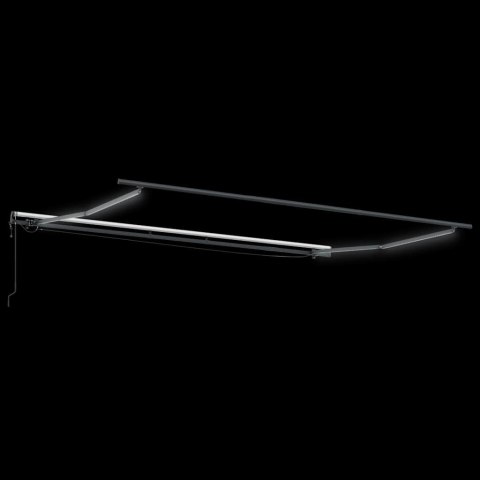 AUTOMATYCZNA MARKIZA Z LED ANTRACYTOWO-BIAŁA 500X300CM