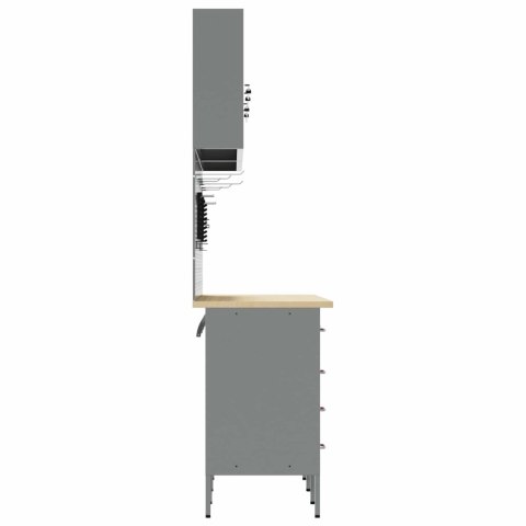 SZAFKA ROBOCZA Z SZUFLADĄ 10 SZT. CZARNY 200X 55X 200CM