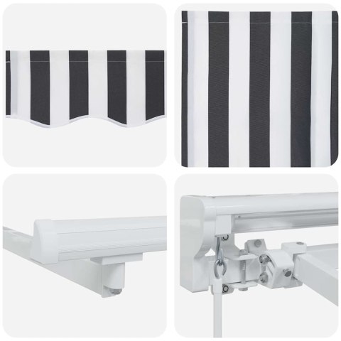 MARKIZA ZWIJANA ANTRACYTOWY I BIAŁY 250X200CM