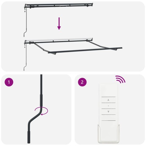 MARKIZA ZWIJANA NIEBIESKI 250X200CM TKANINA