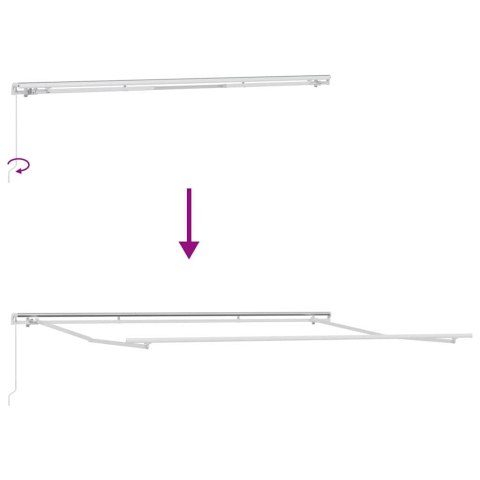 MARKIZA ZWIJANA NIEBIESKI 350X200CM TKANINA