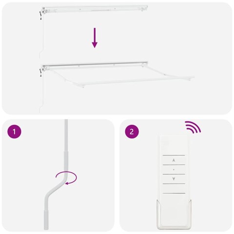 MARKIZA ZWIJANA NIEBIESKI I BIAŁY 250X200CM