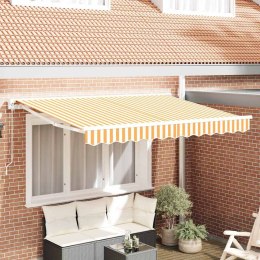 MARKIZA ZWIJANA ŻÓŁTY I BIAŁY 250X200CM ALUMINIUM I TKANINA