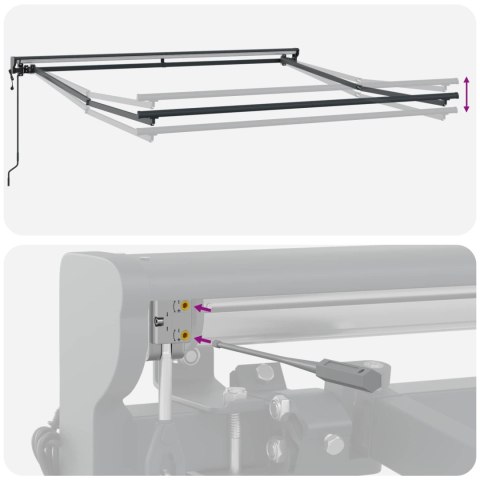 MARKIZA ZWIJANA KREMOWY 350X250CM POLIESTER I METAL