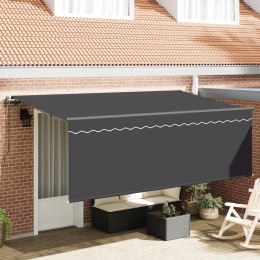 MARKIZA ZWIJANA ANTRACYT 350X200CM POLIESTER I ALUMINIUM