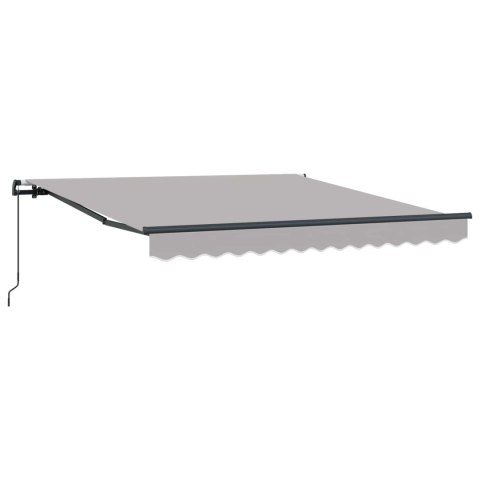 MARKIZA TARASOWA OGRODOWA CHOWANA RĘCZNA 300X250CM SZARA BALKONOWA UV