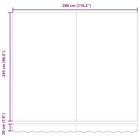MARKIZA TARASOWA OGRODOWA CHOWANA RĘCZNA 300X250CM SZARA BALKONOWA UV