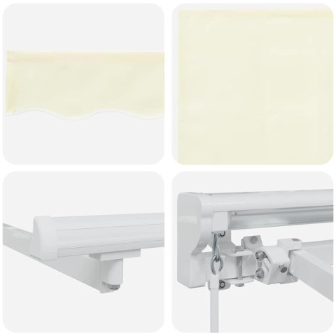 MARKIZA ZWIJANA KREMOWY 350X200CM ALUMINIUM I TKANINA