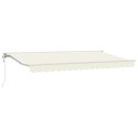MARKIZA ZWIJANA KREMOWY 350X200CM ALUMINIUM I TKANINA