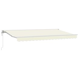 MARKIZA ZWIJANA KREMOWY 350X200CM ALUMINIUM I TKANINA