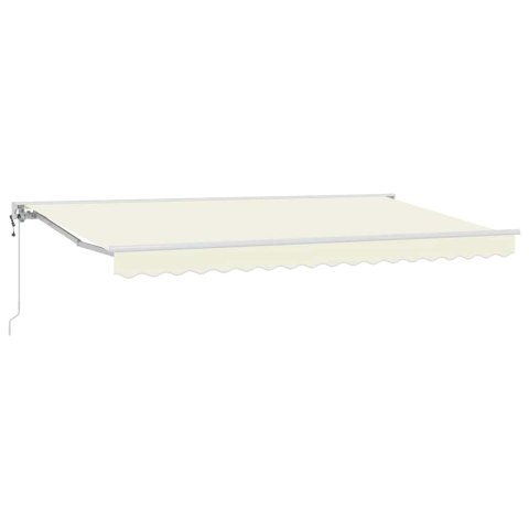 MARKIZA ZWIJANA KREMOWY 350X200CM ALUMINIUM I TKANINA