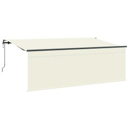 MARKIZA ZWIJANA KREMOWY 350X200CM POLIESTER I ALUMINIUM