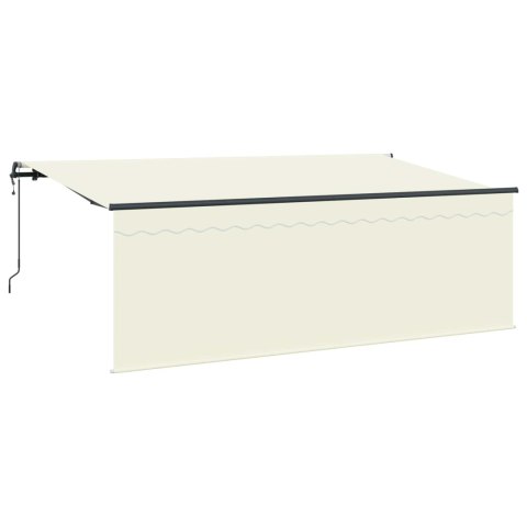 MARKIZA ZWIJANA KREMOWY 350X200CM POLIESTER I ALUMINIUM