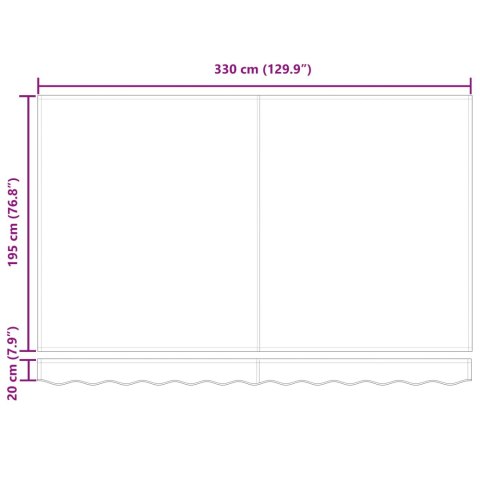 MARKIZA ZWIJANA NIEBIESKI 350X200CM TKANINA