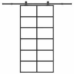 DRZWI PRZESUWNE Z OSPRZĘTEM 102X205CM SZKŁO ESG I ALUMINIUM