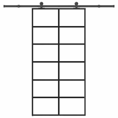 DRZWI PRZESUWNE Z OSPRZĘTEM 102X205CM SZKŁO ESG I ALUMINIUM