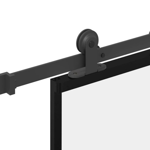 DRZWI PRZESUWNE Z OSPRZĘTEM 90X205CM SZKŁO ESG I ALUMINIUM