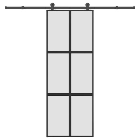 DRZWI PRZESUWNE Z ZESTAWEM OKUĆ SZKŁO HARTOWANE I ALUMINIUM