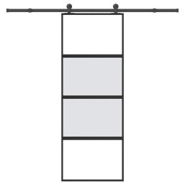 DRZWI PRZESUWNE Z ZESTAWEM OKUĆ SZKŁO HARTOWANE I ALUMINIUM