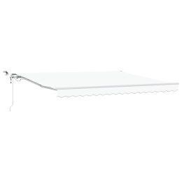MARKIZA OGRODOWA ZWIJANA BIAŁA 400X350CM I METAL